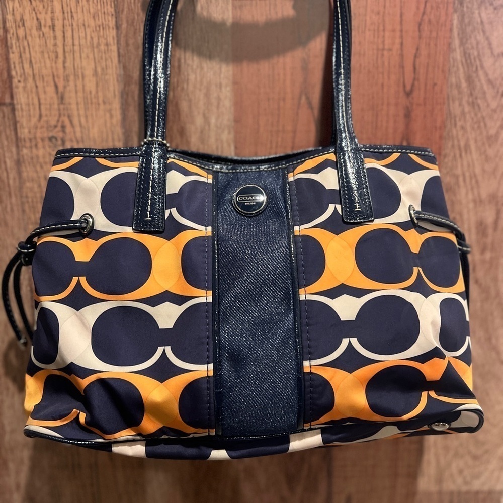Coach Signature Stripe Linear Carryall